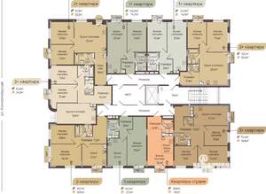 2-к квартира, строящийся дом, 62м2, 3/8 этаж