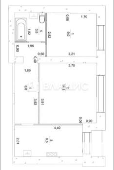 2-к квартира, вторичка, 45м2, 6/9 этаж