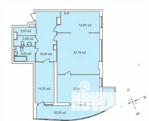 3-к квартира, строящийся дом, 125м2, 12/25 этаж
