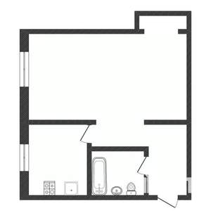 1-к квартира, вторичка, 30м2, 1/5 этаж