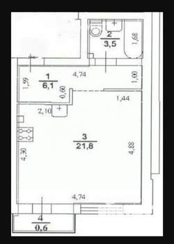 1-к квартира, вторичка, 31м2, 2/3 этаж