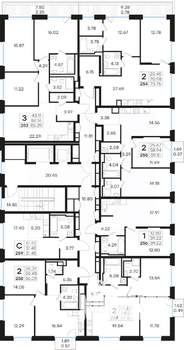2-к квартира, вторичка, 74м2, 9/13 этаж