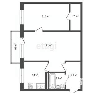 2-к квартира, вторичка, 45м2, 3/5 этаж