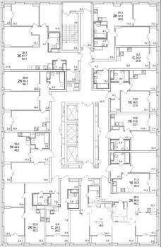 2-к квартира, строящийся дом, 48м2, 13/25 этаж