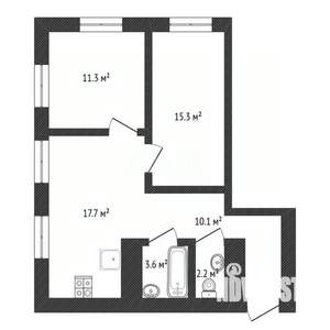 2-к квартира, вторичка, 60м2, 20/25 этаж