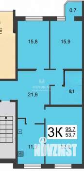 3-к квартира, вторичка, 95м2, 4/5 этаж
