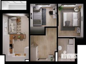 2-к квартира, вторичка, 52м2, 2/4 этаж