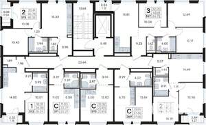 3-к квартира, вторичка, 65м2, 9/9 этаж