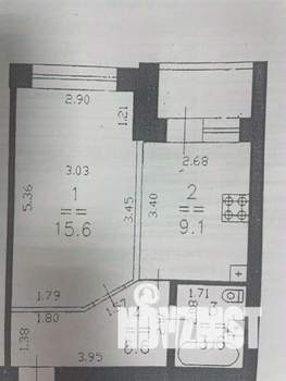 1-к квартира, вторичка, 35м2, 3/10 этаж