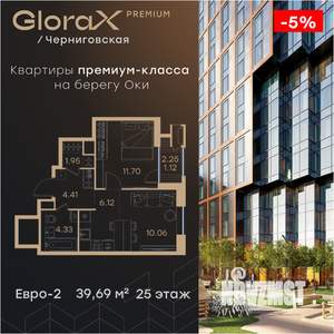 1-к квартира, вторичка, 40м2, 25/32 этаж