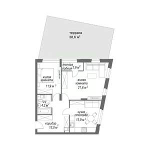 2-к квартира, строящийся дом, 105м2, 2/9 этаж