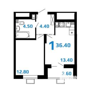 1-к квартира, вторичка, 36м2, 10/10 этаж