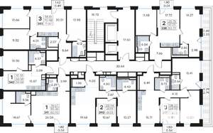 2-к квартира, вторичка, 64м2, 9/13 этаж
