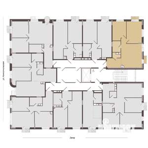 2-к квартира, строящийся дом, 62м2, 4/8 этаж