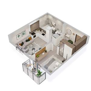 1-к квартира, вторичка, 48м2, 10/10 этаж