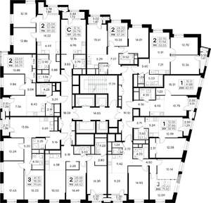 3-к квартира, вторичка, 71м2, 23/32 этаж