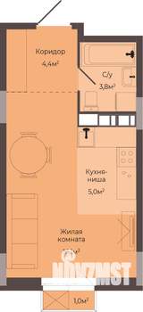 Студия квартира, строящийся дом, 30м2, 3/8 этаж