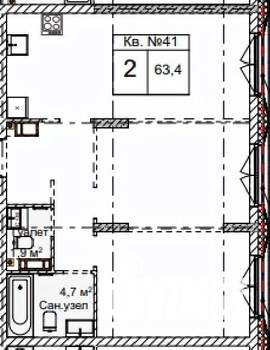 2-к квартира, вторичка, 105м2, 5/5 этаж