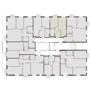 1-к квартира, строящийся дом, 41м2, 5/8 этаж