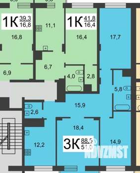 3-к квартира, вторичка, 90м2, 1/18 этаж