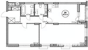 2-к квартира, вторичка, 85м2, 10/14 этаж