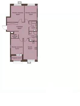 3-к квартира, строящийся дом, 97м2, 7/12 этаж