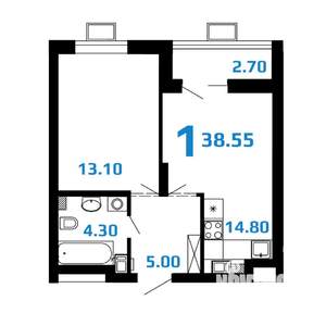 1-к квартира, вторичка, 39м2, 10/10 этаж