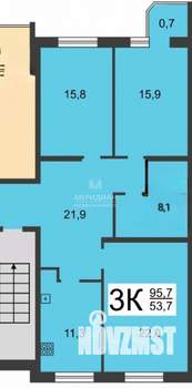 3-к квартира, вторичка, 95м2, 4/5 этаж