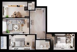3-к квартира, сданный дом, 79м2, 3/4 этаж