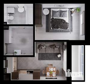 1-к квартира, вторичка, 36м2, 3/4 этаж