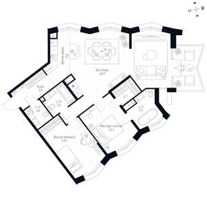 3-к квартира, вторичка, 97м2, 5/20 этаж