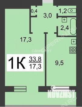 1-к квартира, вторичка, 35м2, 7/12 этаж