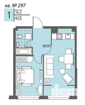 1-к квартира, вторичка, 42м2, 7/20 этаж