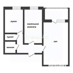 2-к квартира, вторичка, 44м2, 7/9 этаж