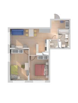 2-к квартира, вторичка, 62м2, 19/22 этаж