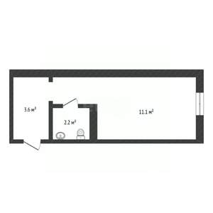 Студия квартира, вторичка, 19м2, 1/9 этаж