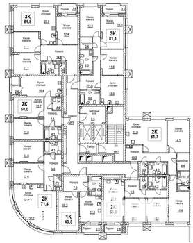 3-к квартира, вторичка, 82м2, 10/13 этаж