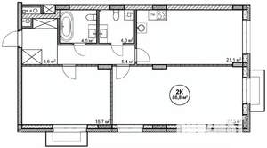 2-к квартира, строящийся дом, 87м2, 2/14 этаж