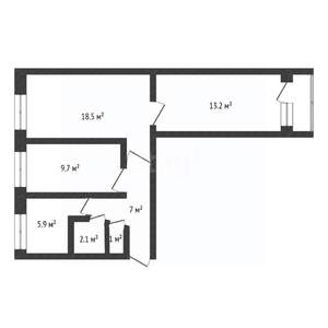 3-к квартира, вторичка, 60м2, 4/5 этаж