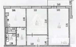 2-к квартира, вторичка, 50м2, 9/9 этаж