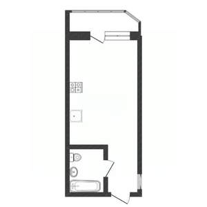 Студия квартира, вторичка, 25м2, 12/12 этаж