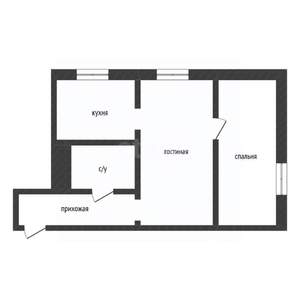 2-к квартира, вторичка, 40м2, 1/3 этаж