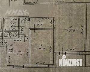 2-к квартира, вторичка, 43м2, 3/9 этаж