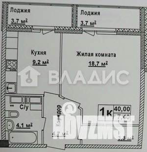 1-к квартира, вторичка, 40м2, 1/17 этаж