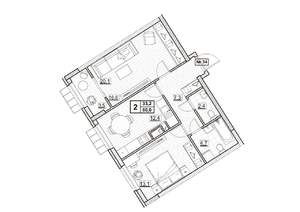 2-к квартира, вторичка, 60м2, 5/24 этаж