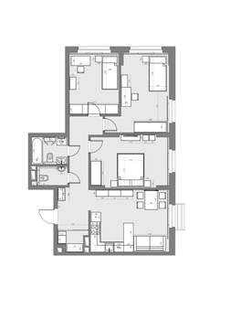 3-к квартира, сданный дом, 82м2, 3/22 этаж