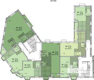 1-к квартира, вторичка, 51м2, 5/7 этаж