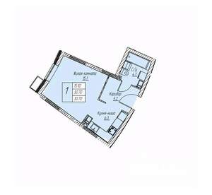 Студия квартира, вторичка, 31м2, 21/25 этаж