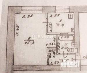 1-к квартира, вторичка, 30м2, 1/5 этаж