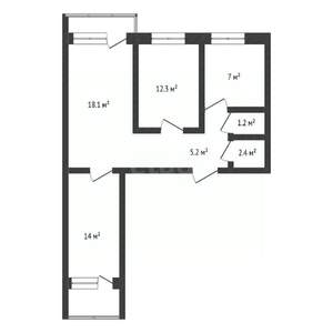 3-к квартира, вторичка, 67м2, 9/9 этаж